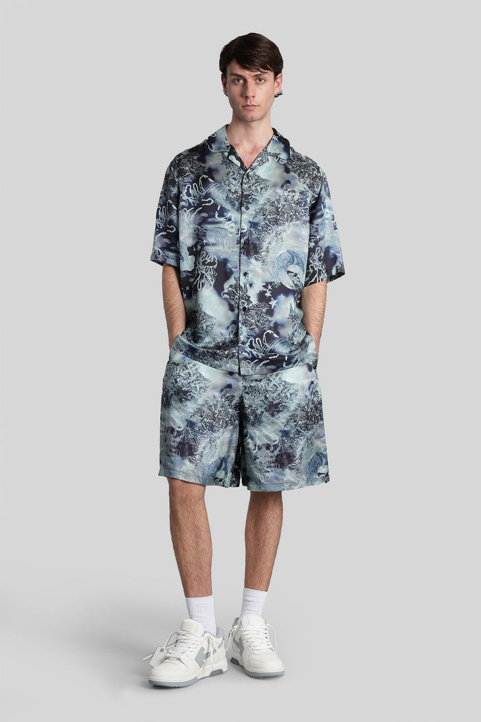 Shirt Blue Viscose Abbigliamento