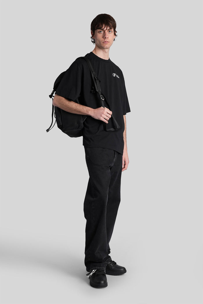 T-Shirt Black Cotton Abbigliamento