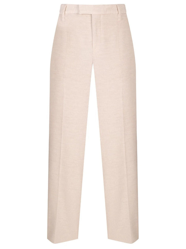 Brunello Cucinelli Womens Ivory Tailored Trousers