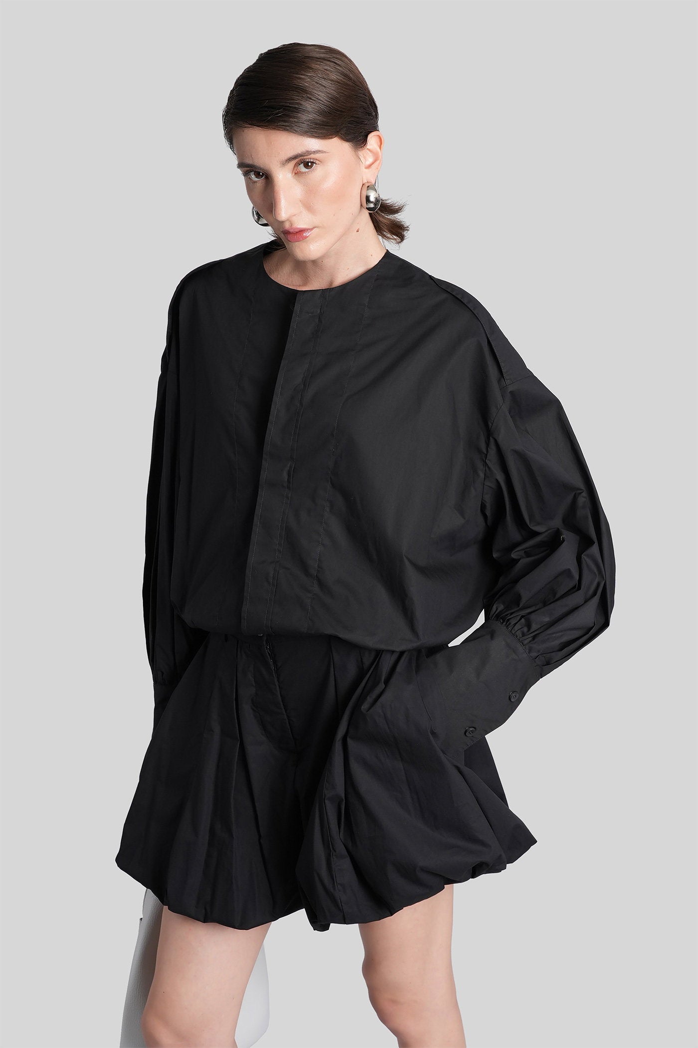 Diana 4007 Shirt Black Cotton Abbigliamento