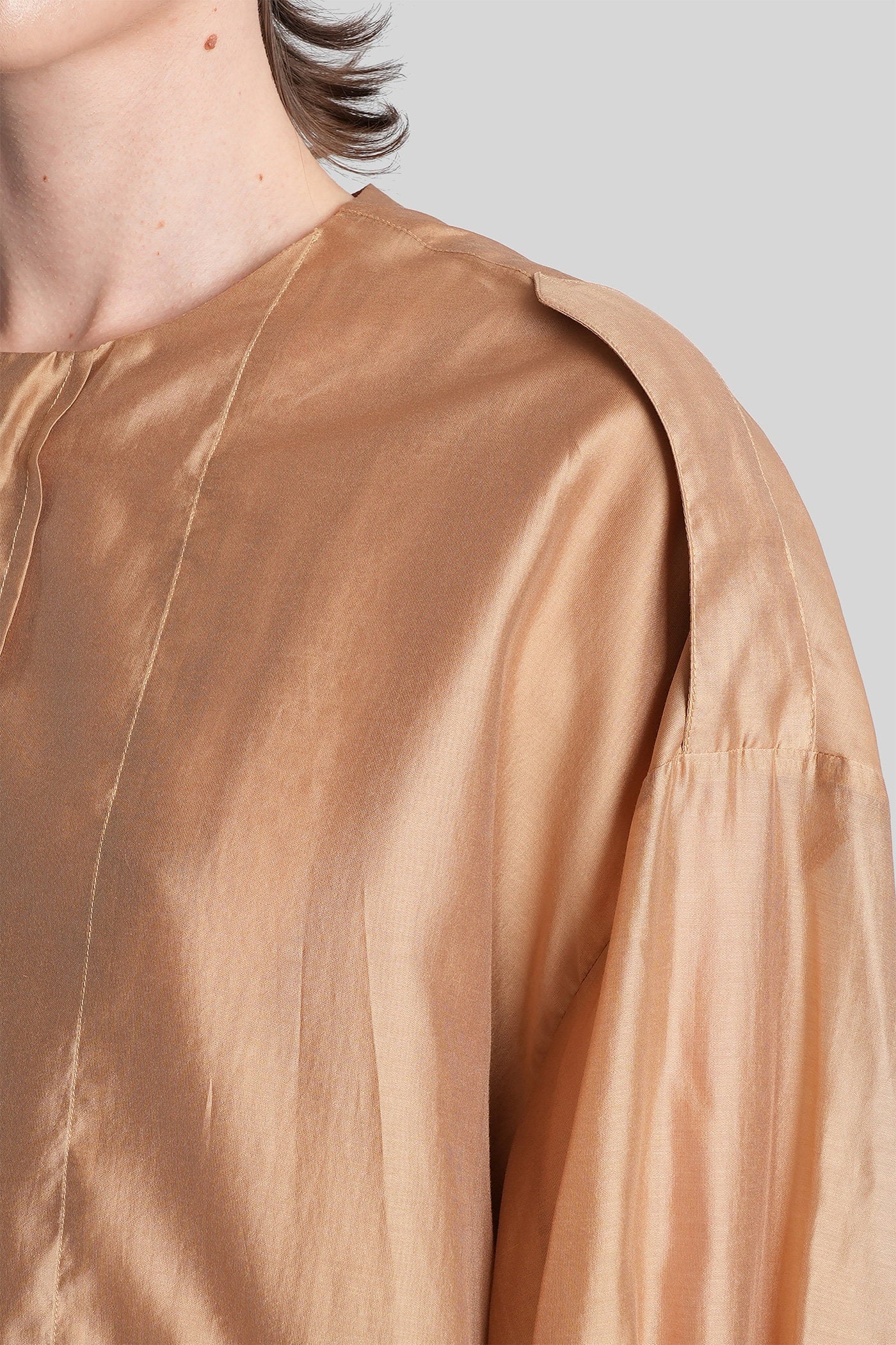 Diana 4007 Shirt Beige Wool And Polyester Abbigliamento