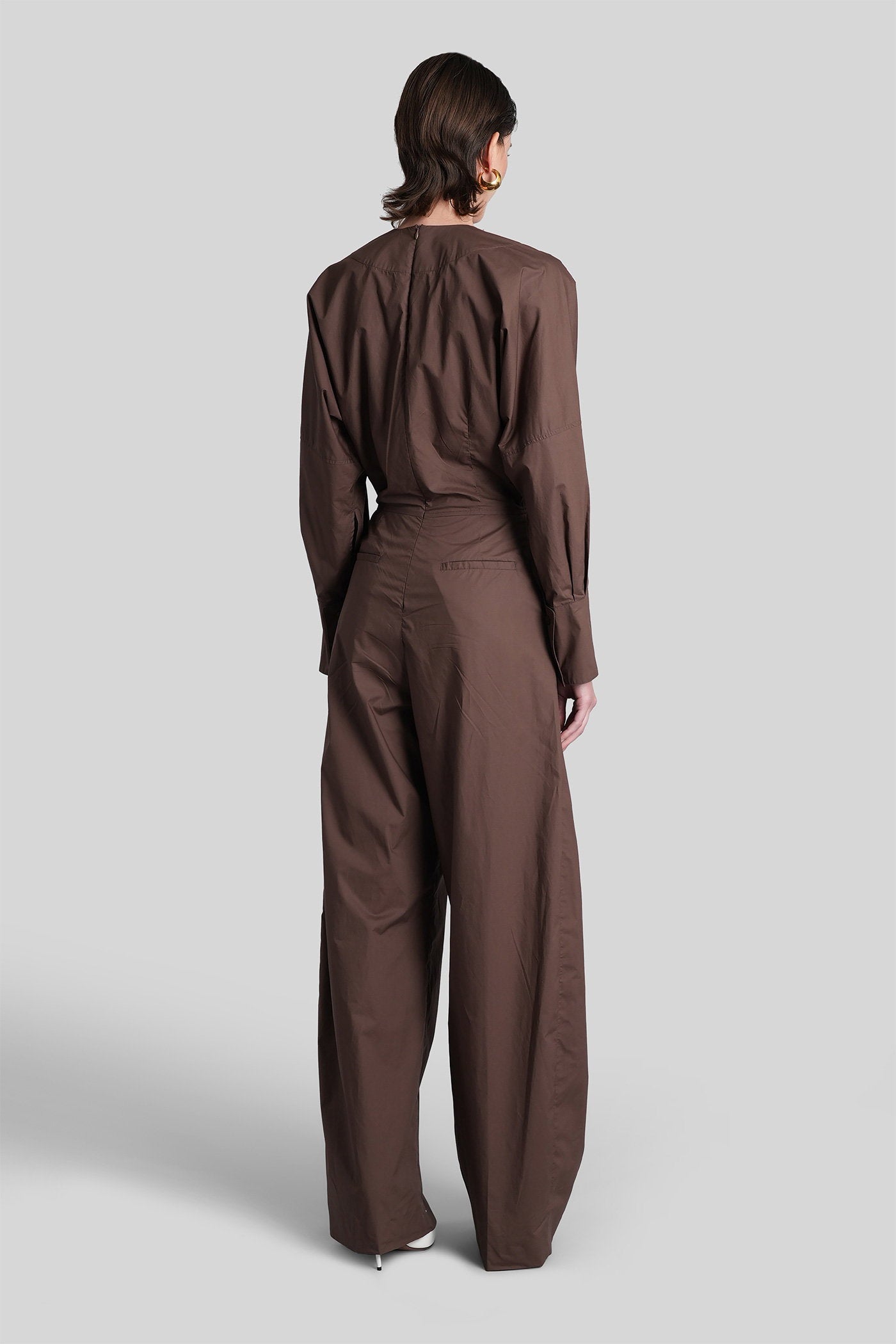 Drew 3123 Jumpsuit Brown Cotton Abbigliamento