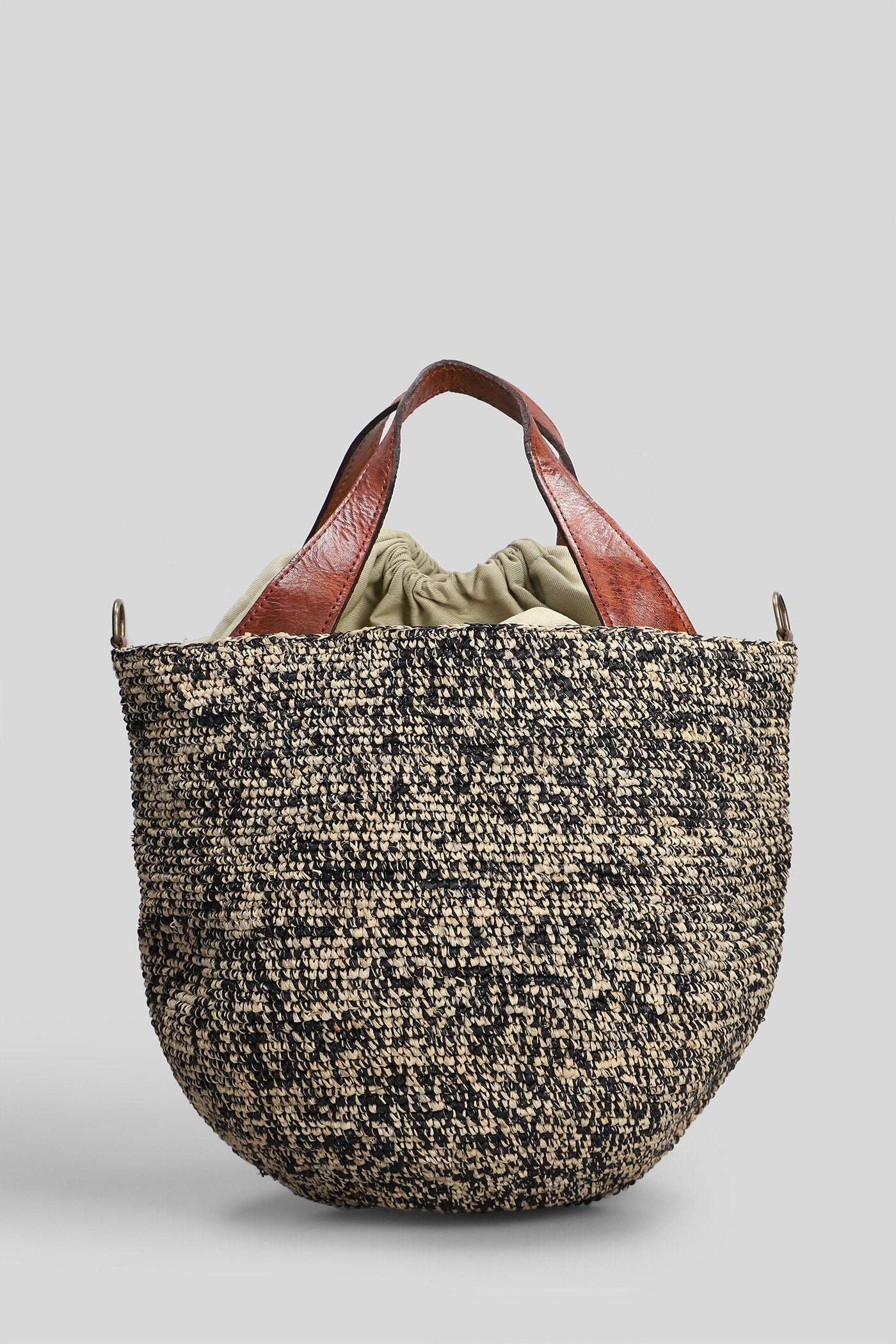 Mirozy Shoulder Bag Beige Raffia Borse