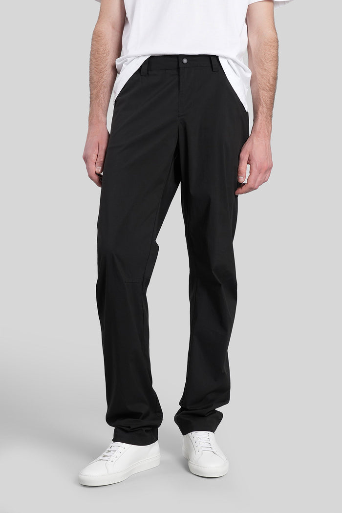 Angle Pants Black Cotton Abbigliamento