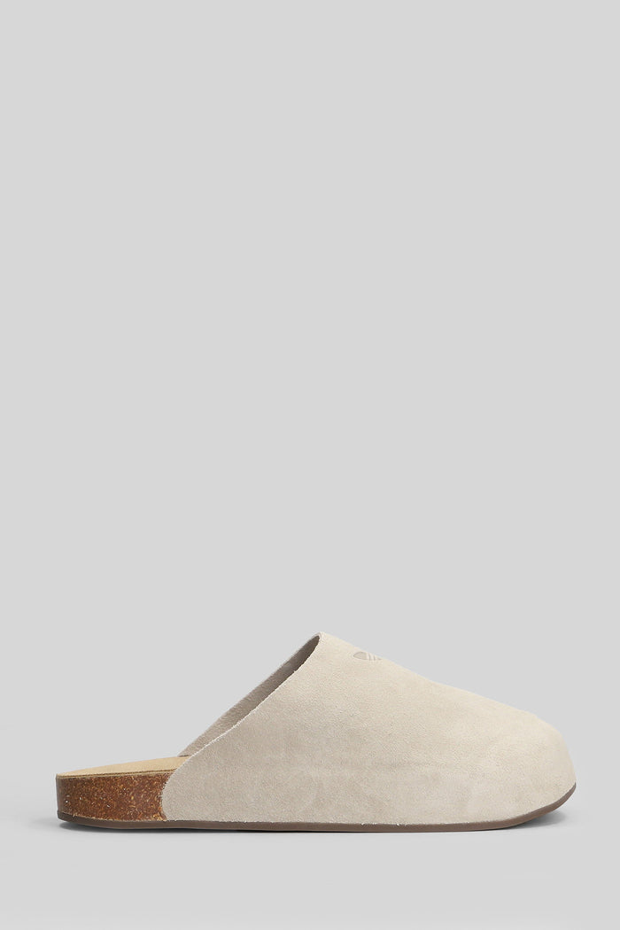 Adimule Slipper-Mule Beige Suede Scarpe