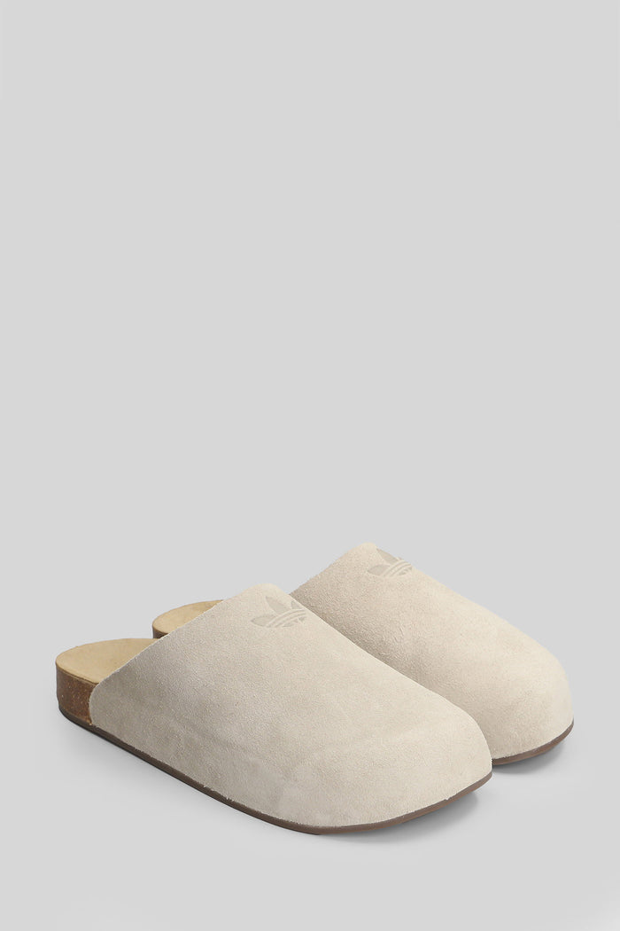 Adimule Slipper-Mule Beige Suede Scarpe