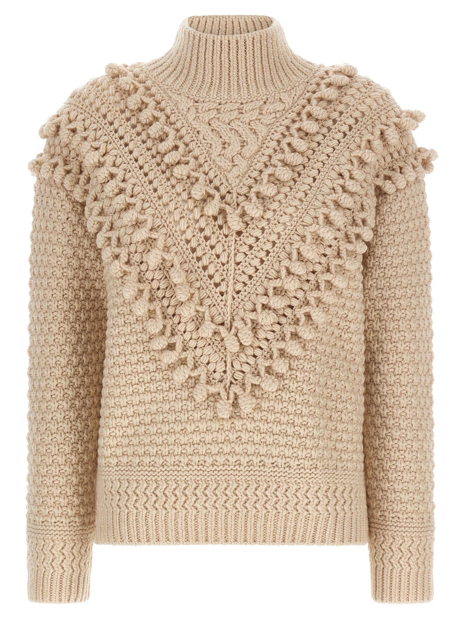 Hypnotic Bauble sweater Beige Wool Sweater, Cardigans