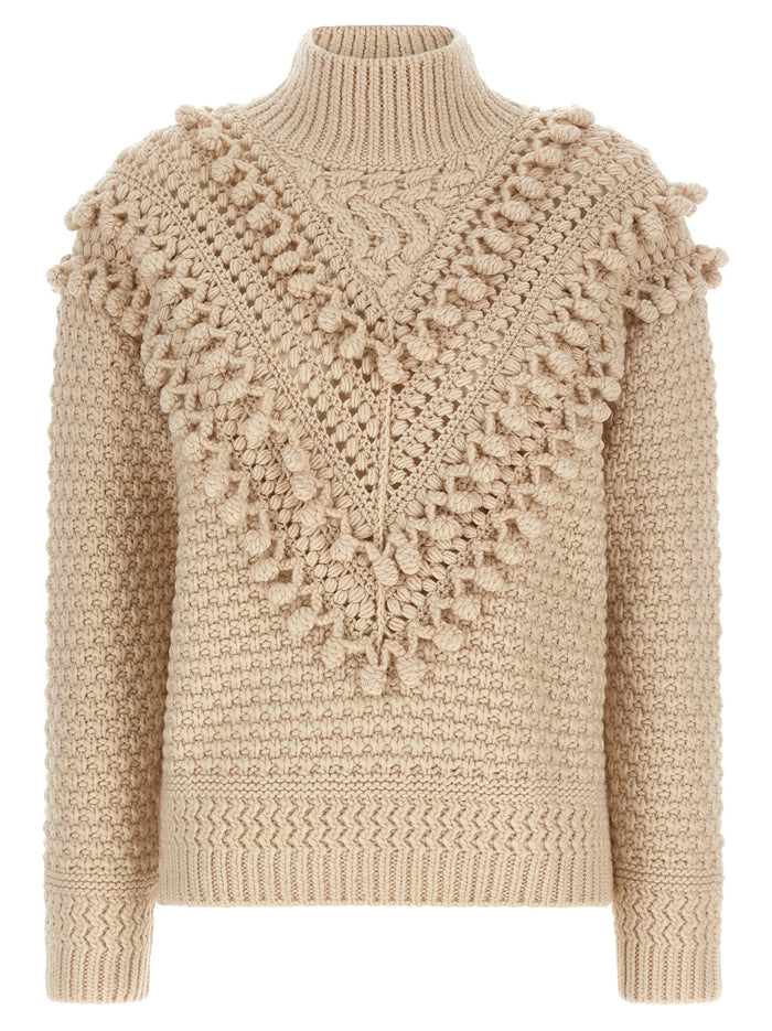 Hypnotic Bauble sweater Beige Wool Sweater, Cardigans