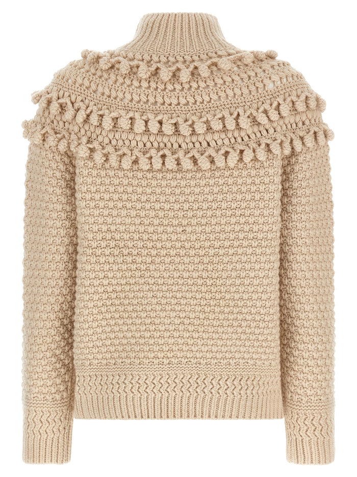 Hypnotic Bauble sweater Beige Wool Sweater, Cardigans