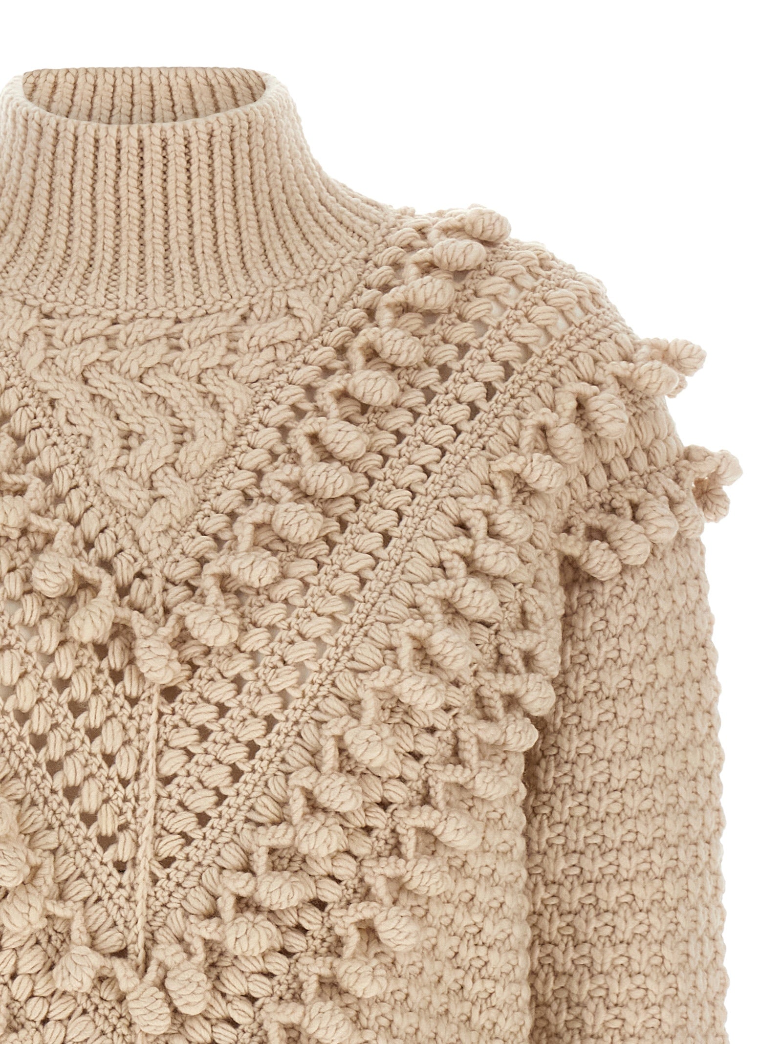 Hypnotic Bauble sweater Beige Wool Sweater, Cardigans