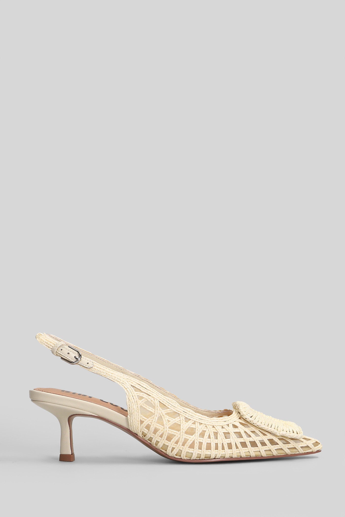 Hazel Pump 55 Pumps White Fabric Scarpe