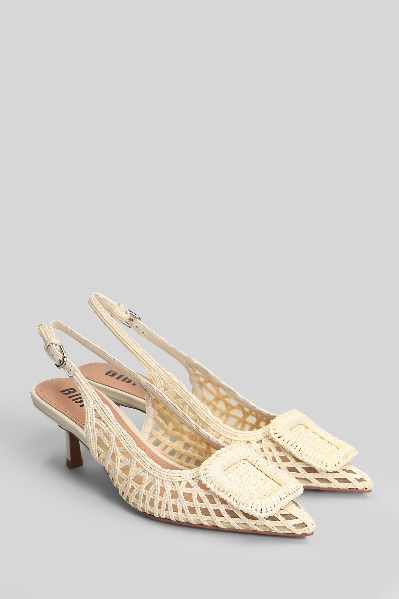 Hazel Pump 55 Pumps White Fabric Scarpe