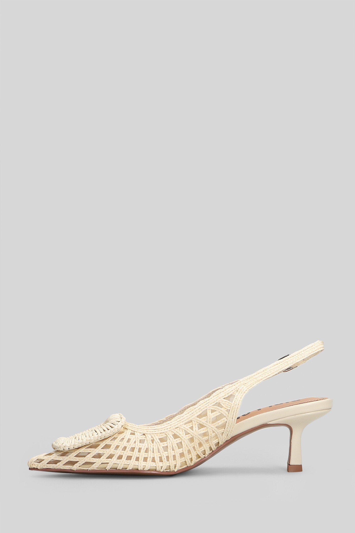 Hazel Pump 55 Pumps White Fabric Scarpe