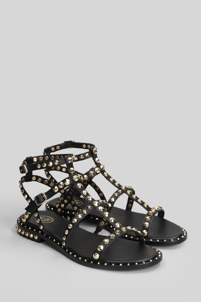 Precious Flats Black Leather Scarpe