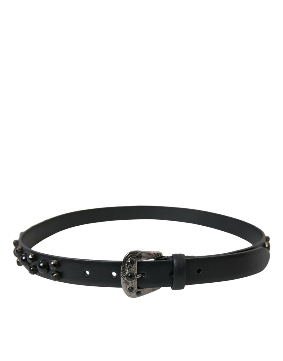Dolce & Gabbana 100% Calf Leather belt in black