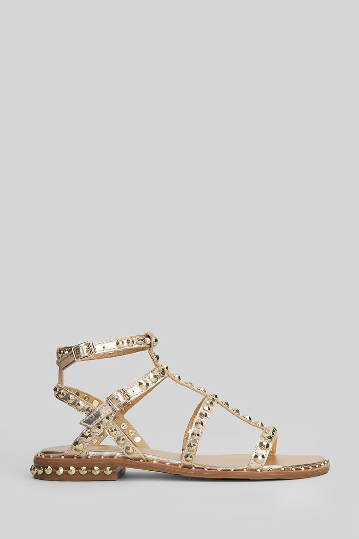 Precious Flats Gold Leather Scarpe