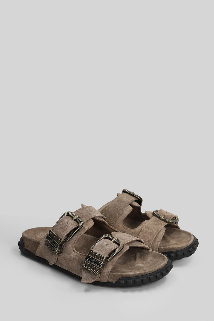 Twister Flats Taupe Suede Scarpe