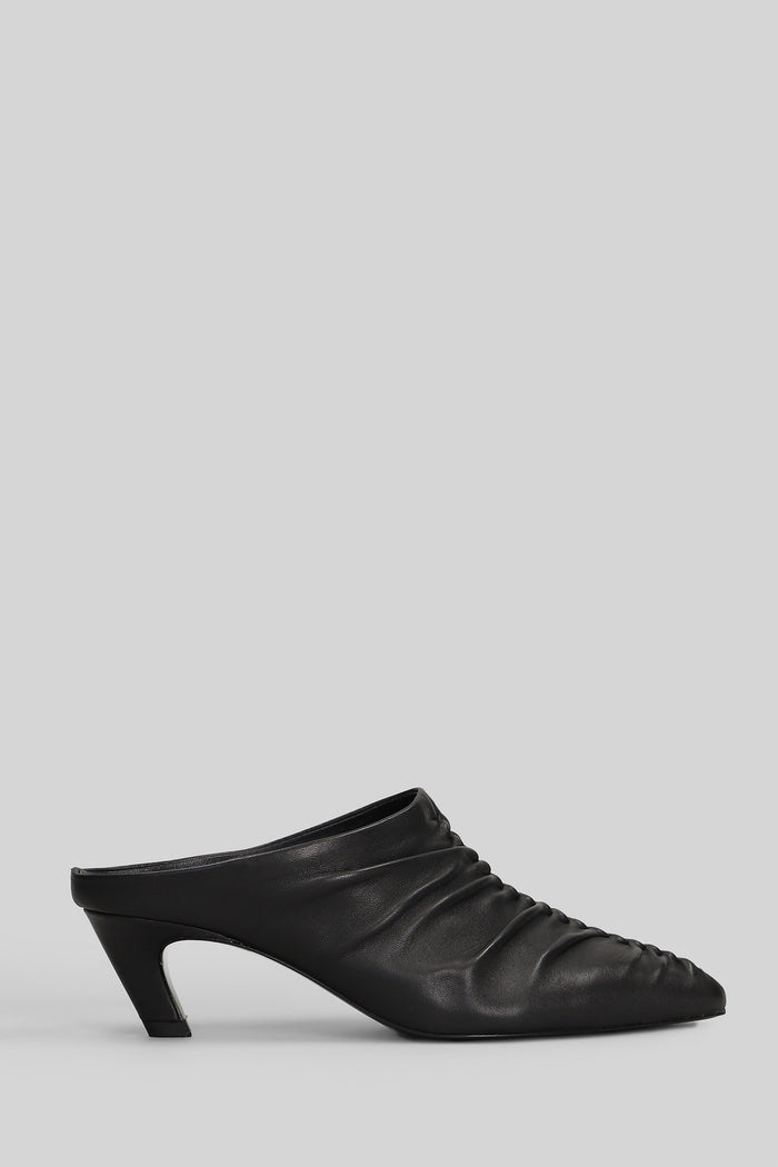 Viva Slipper-Mule Black Leather Scarpe