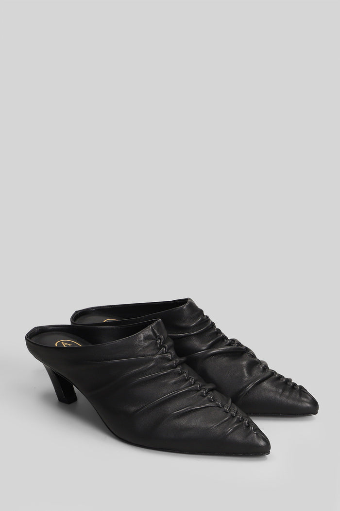 Viva Slipper-Mule Black Leather Scarpe