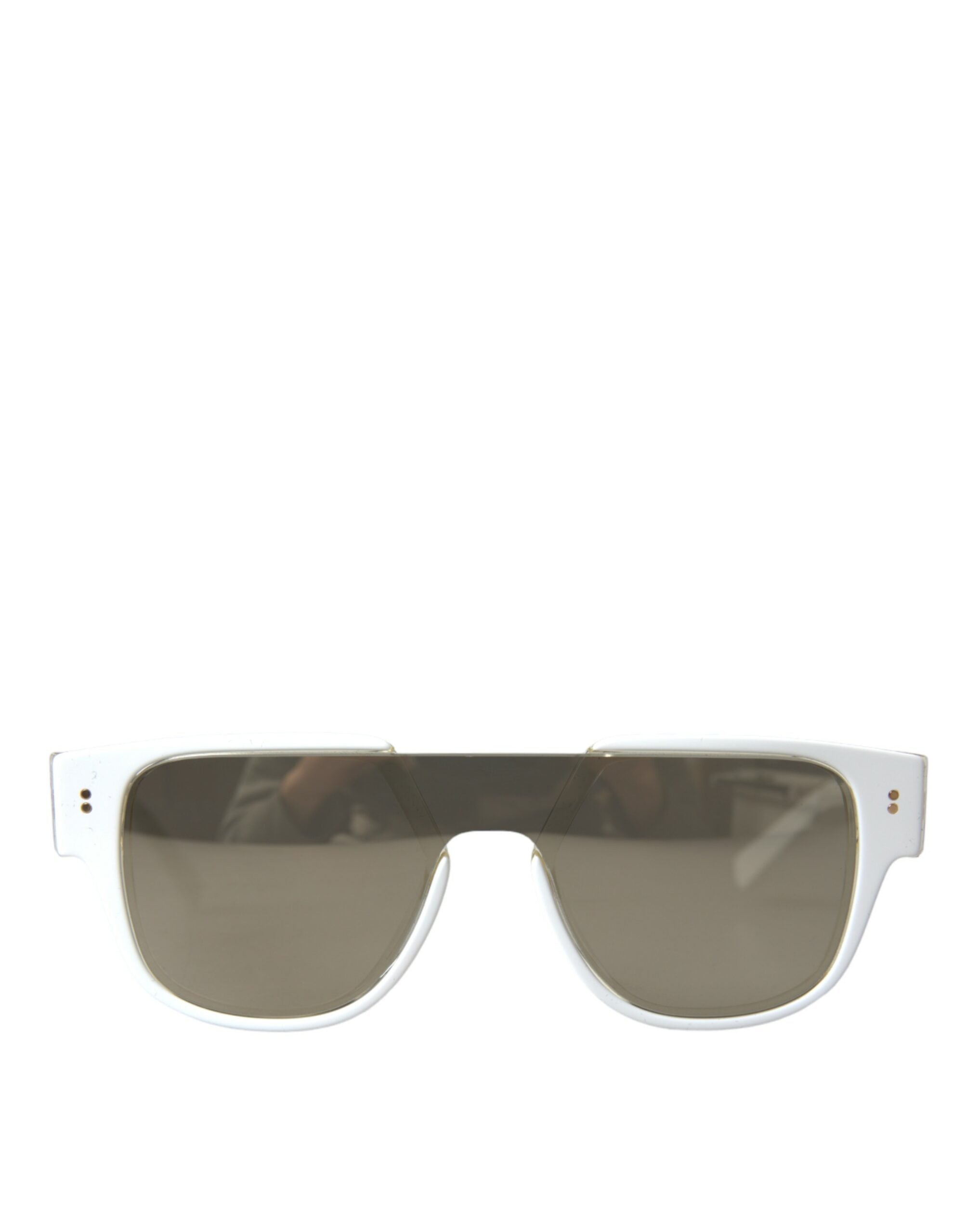 White Acetate Mirror Lenses Dg4356 Sunglasses