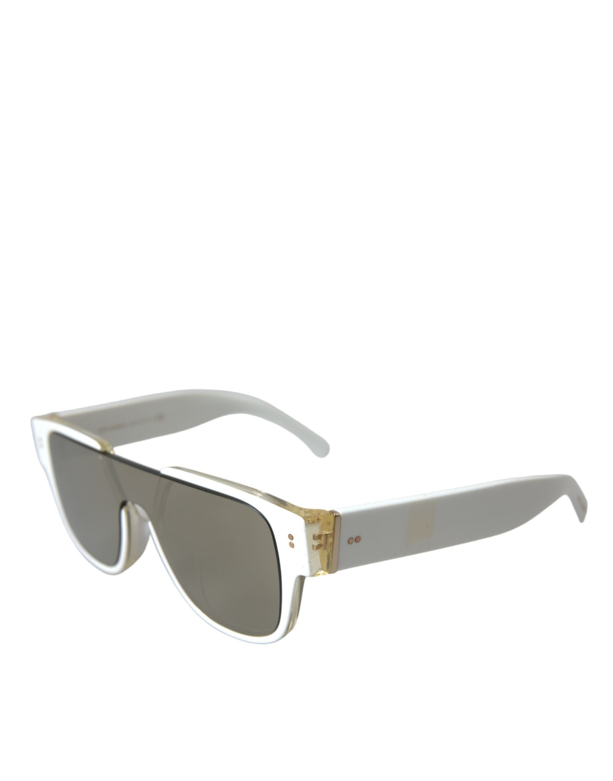 White Acetate Mirror Lenses Dg4356 Sunglasses