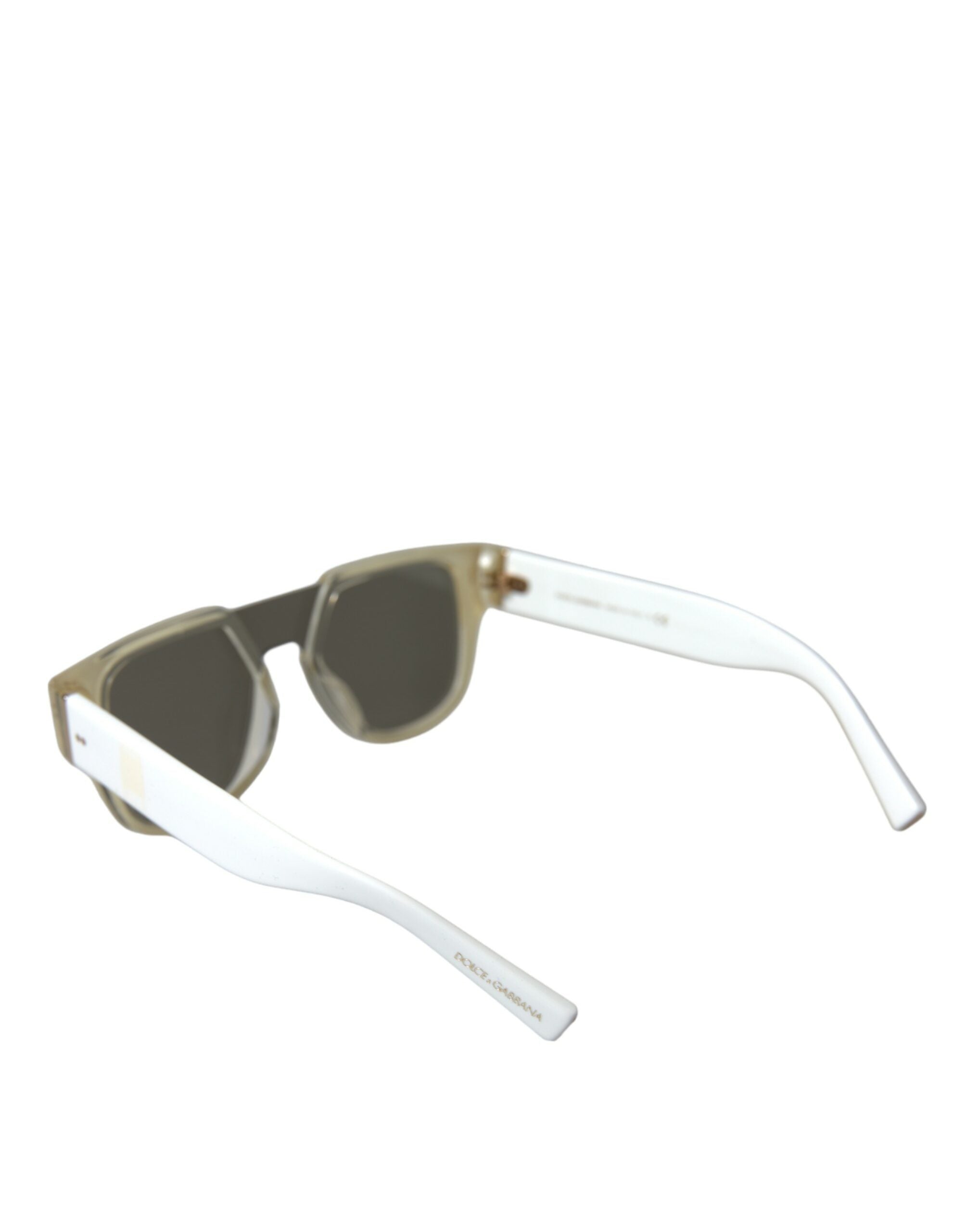White Acetate Mirror Lenses Dg4356 Sunglasses