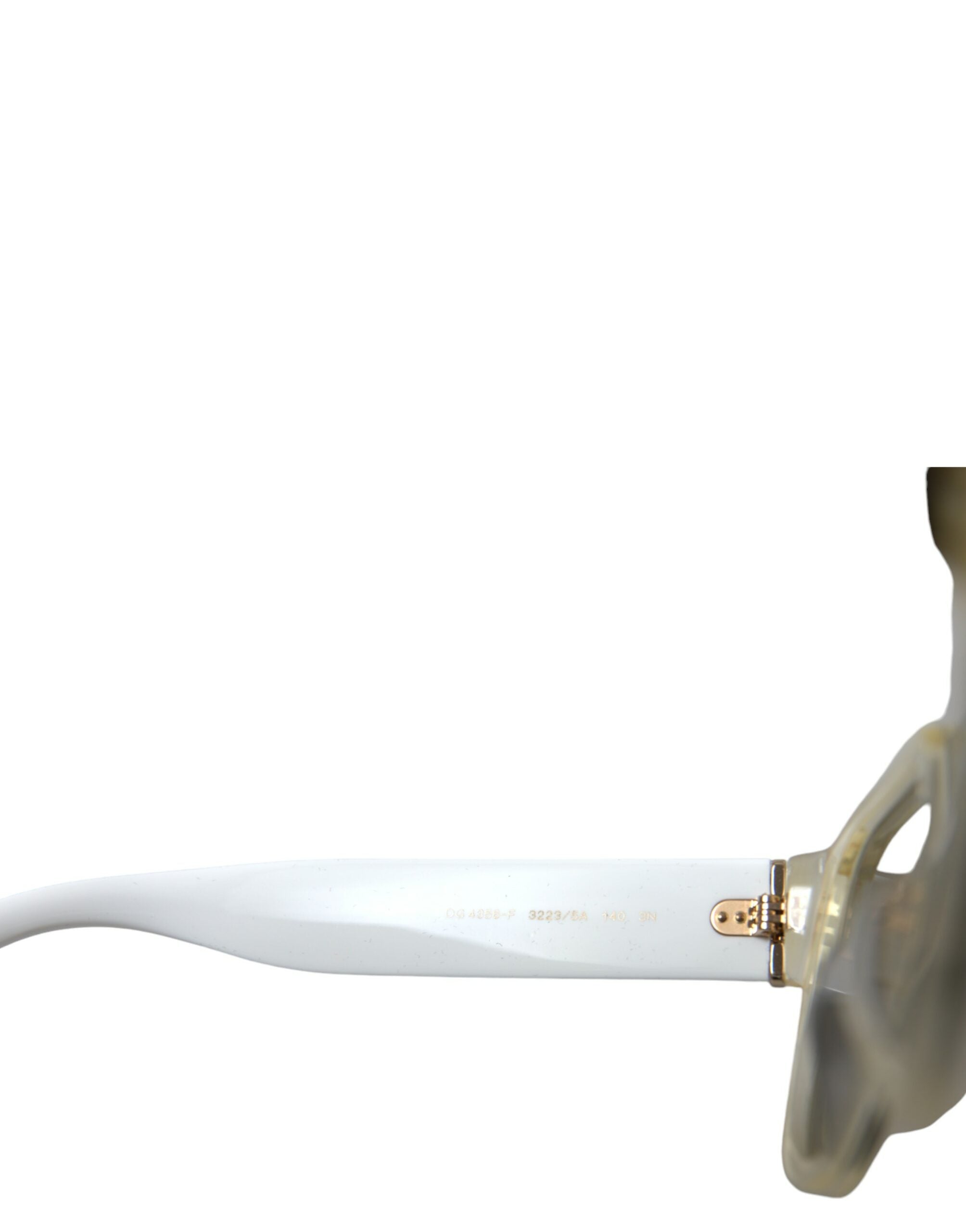 White Acetate Mirror Lenses Dg4356 Sunglasses