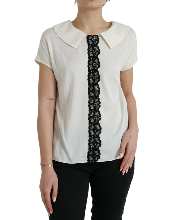 Dolce & Gabbana 75% Silk blouse in white