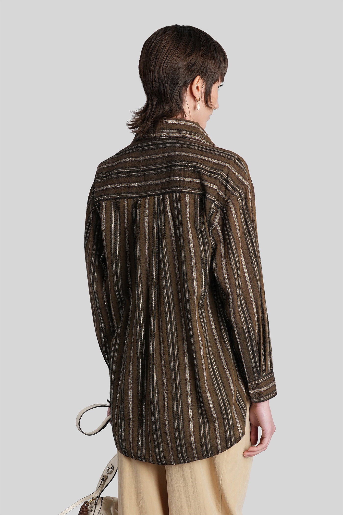 Chelia Shirt In Khaki Cotton Abbigliamento