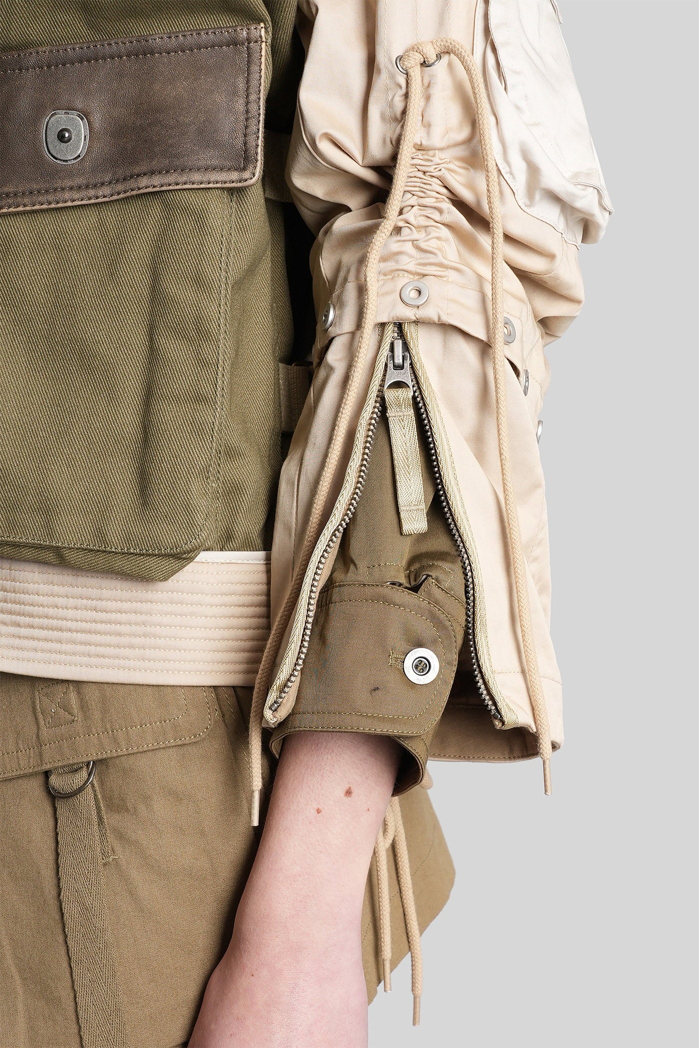 Julissa Casual Jacket In Khaki Cotton Abbigliamento