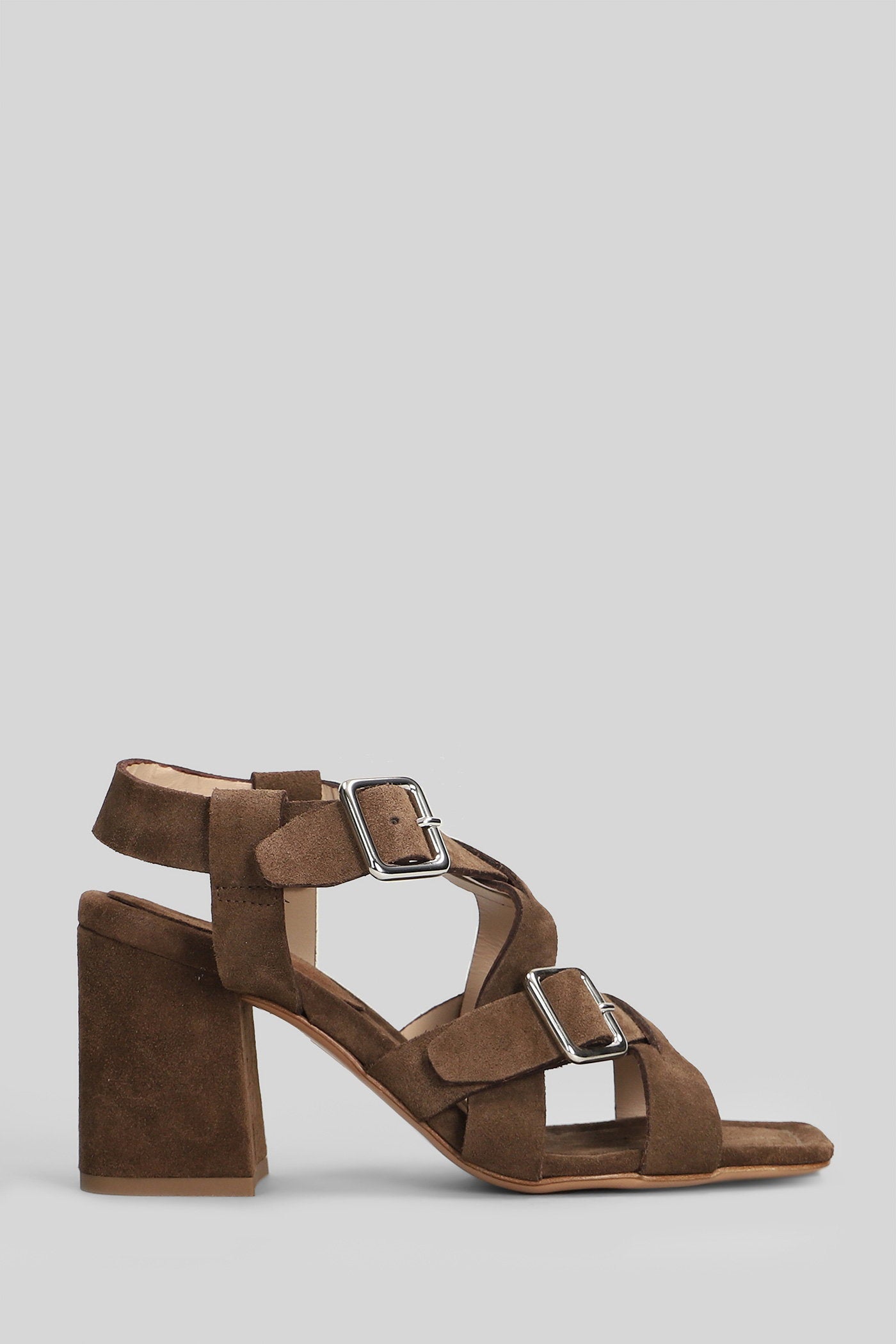 Sandals In Brown Suede Scarpe