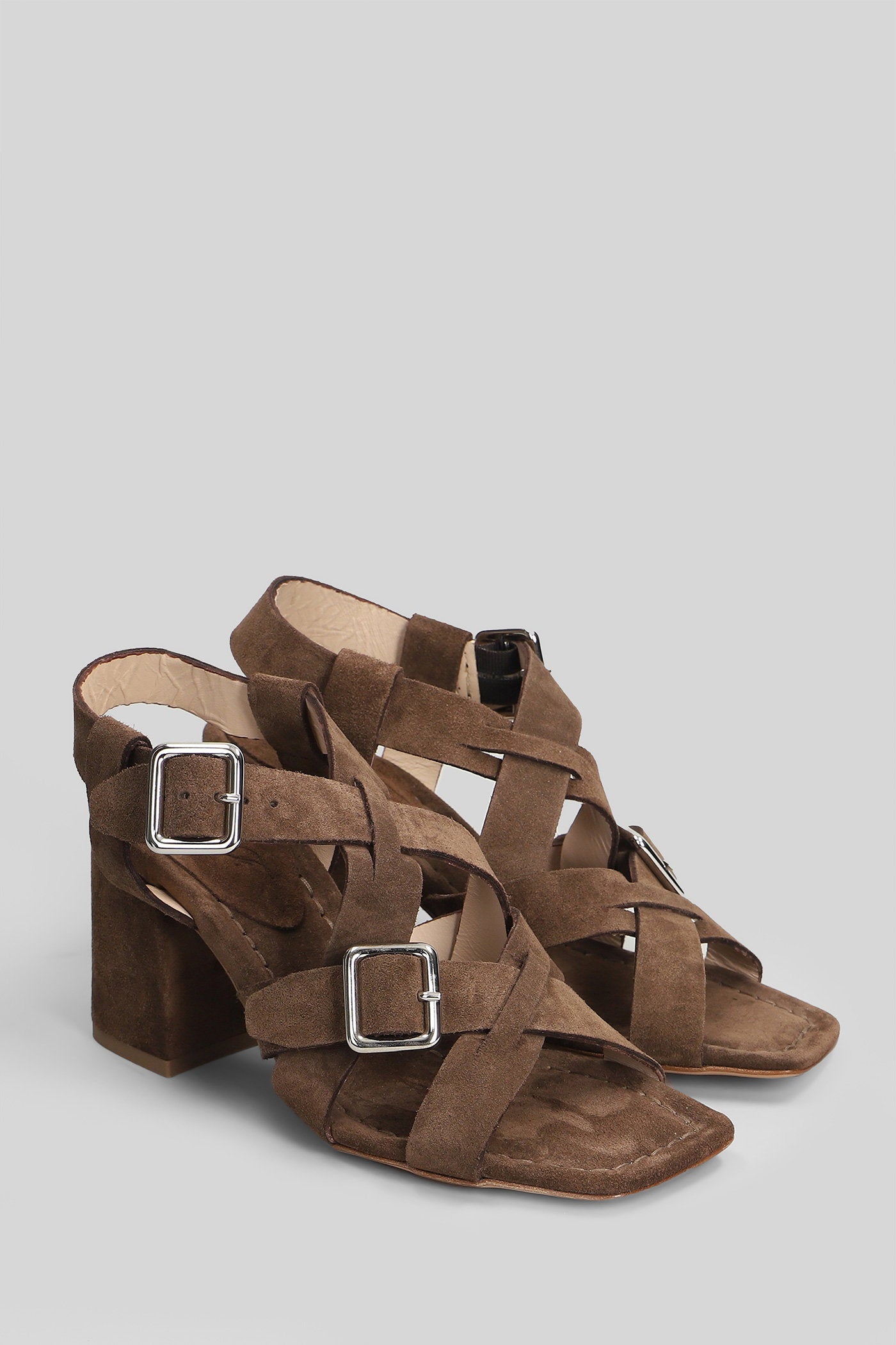 Sandals In Brown Suede Scarpe