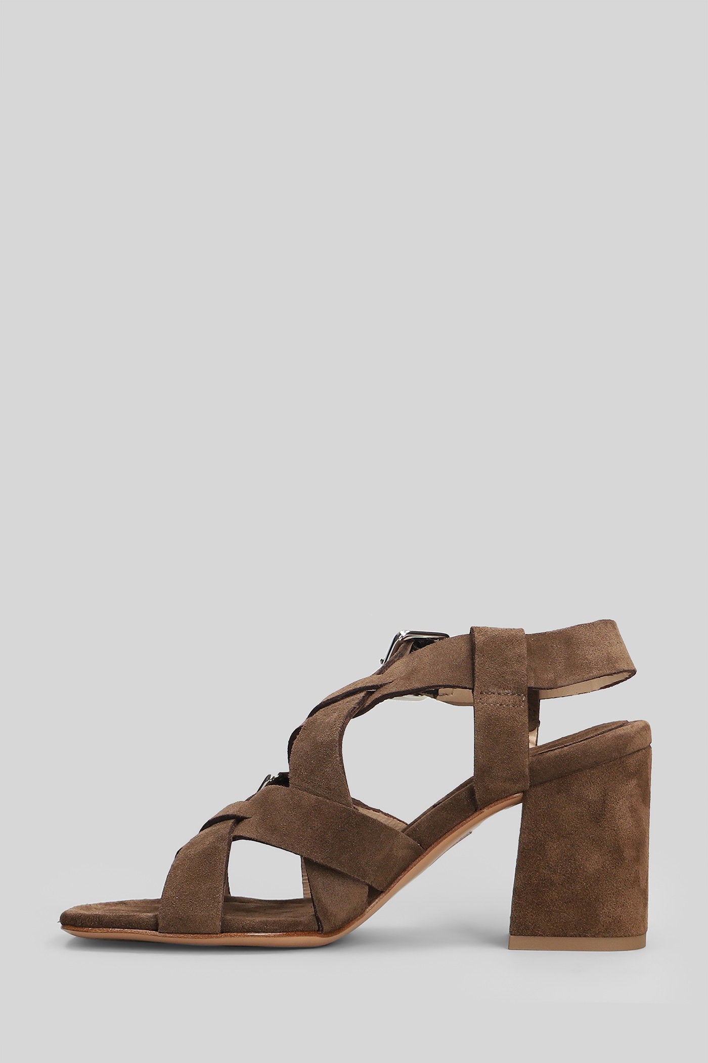 Sandals In Brown Suede Scarpe