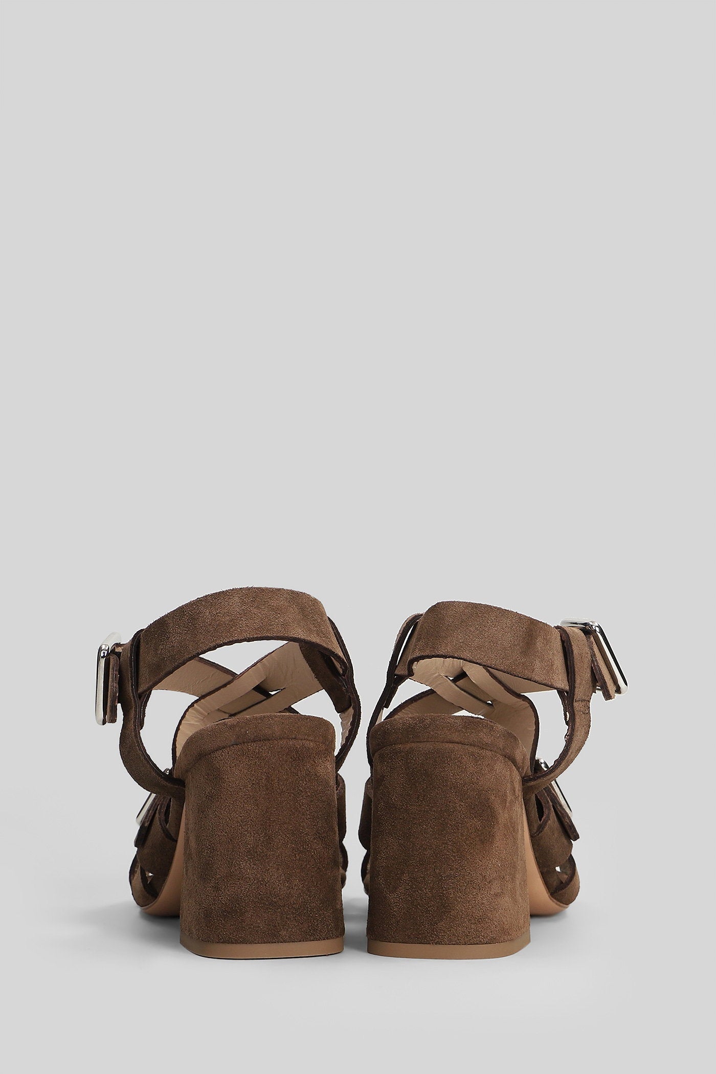 Sandals In Brown Suede Scarpe