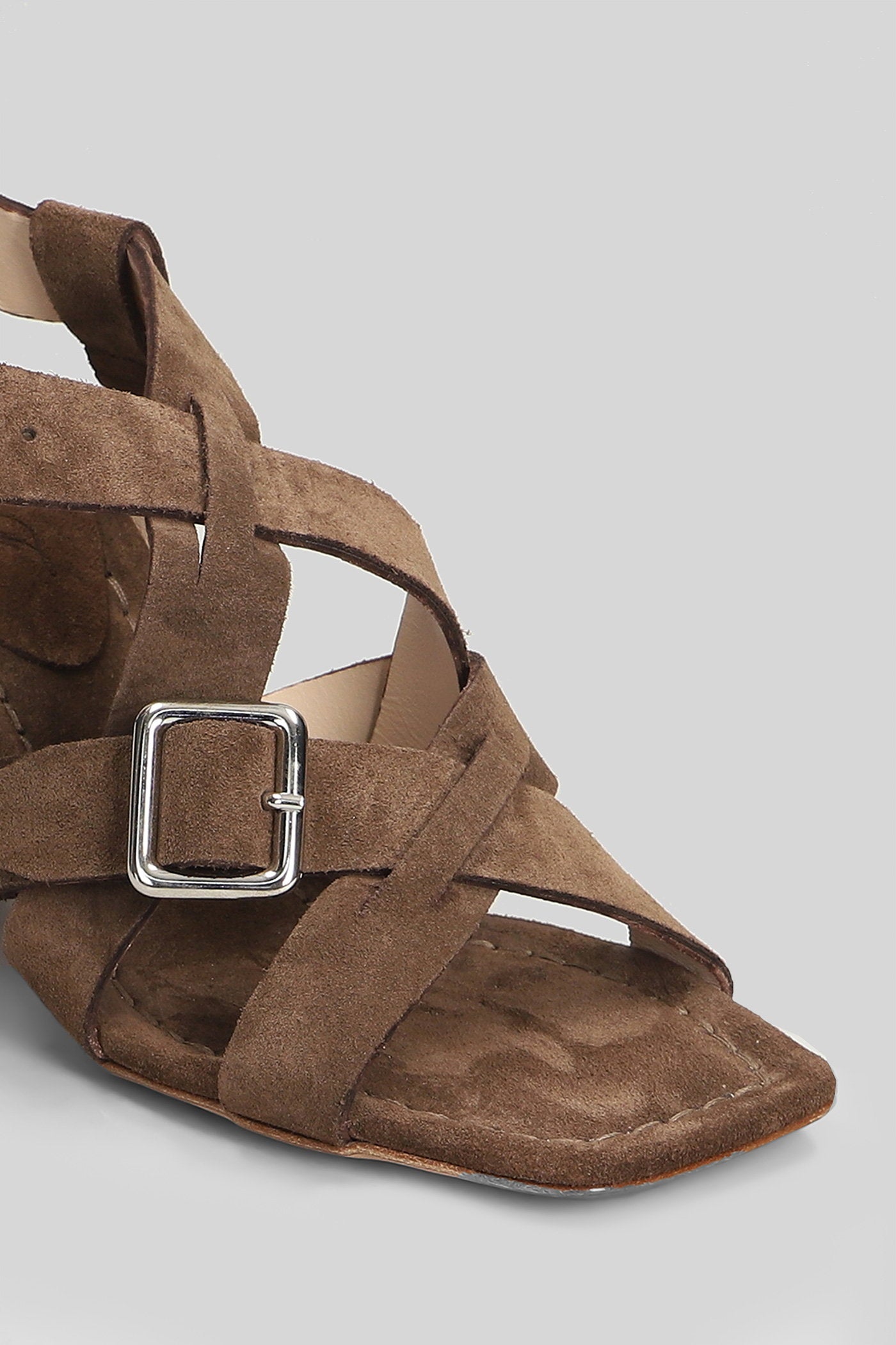 Sandals In Brown Suede Scarpe