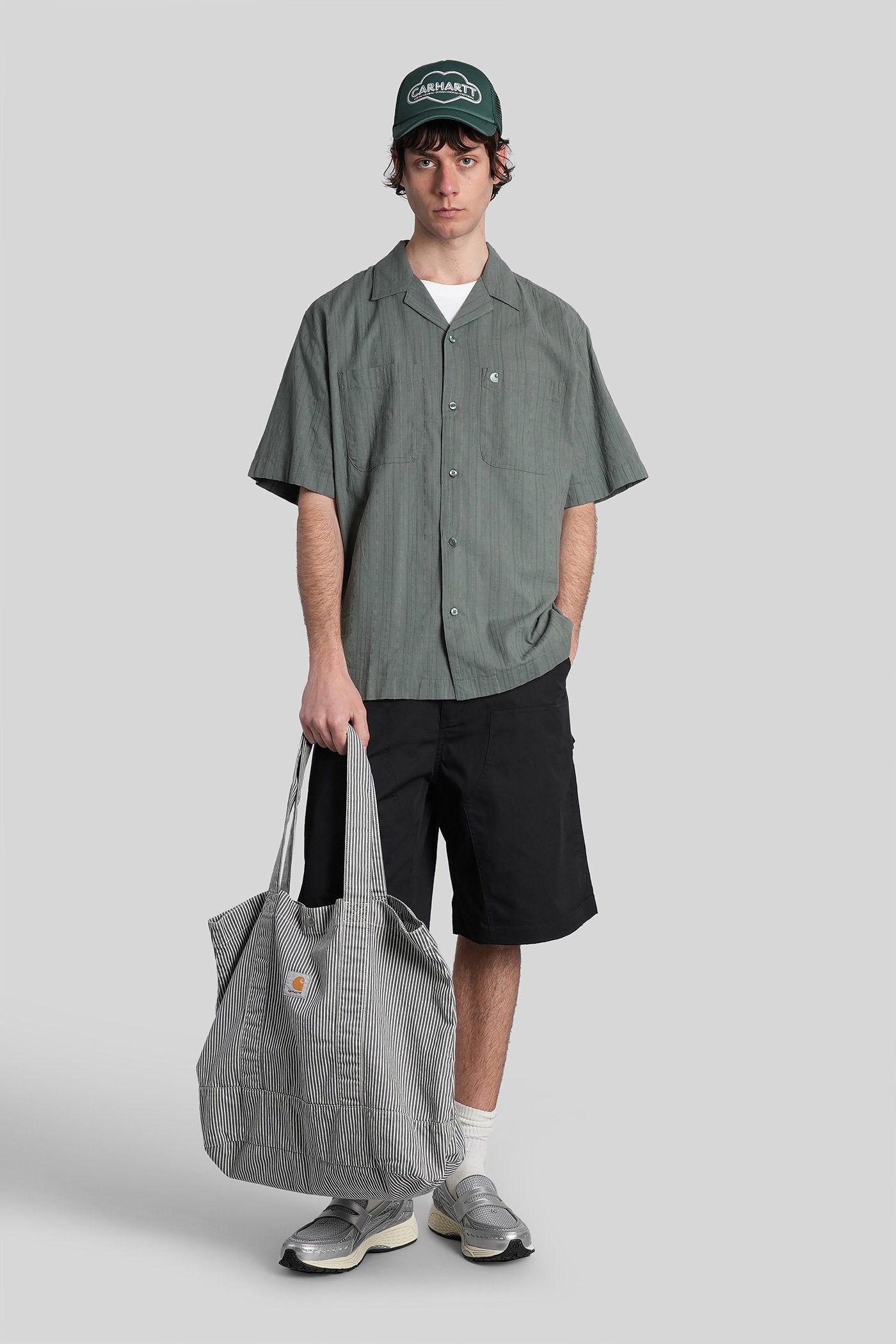 Ss Gareth Shirt Green Cotton Abbigliamento