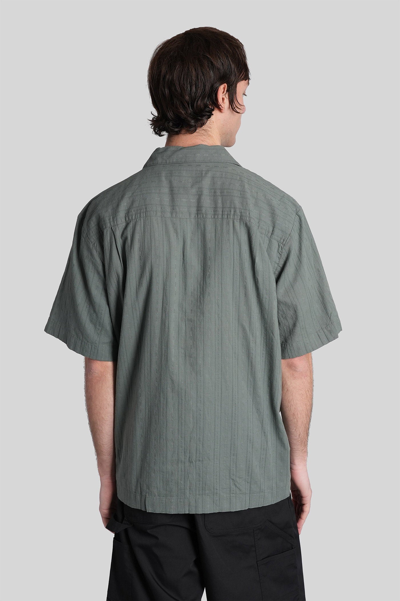 Ss Gareth Shirt Green Cotton Abbigliamento