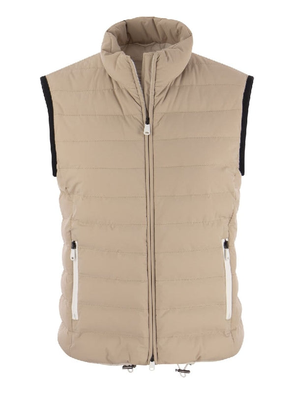 Brunello Cucinelli Womens Clay Quilted Sleeveless Jacket One Color Clothing
