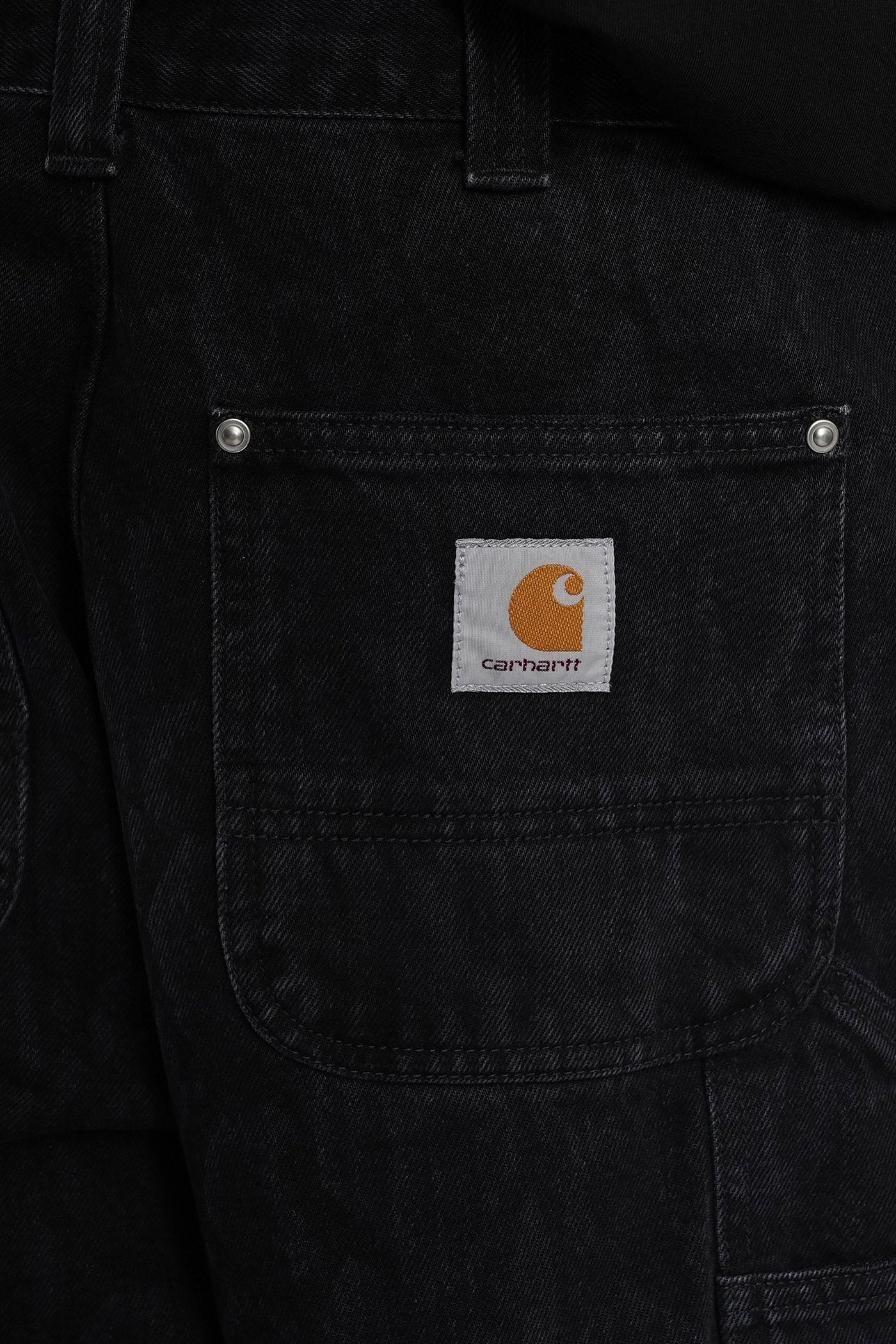 Og Double Knee Short Black Cotton Abbigliamento