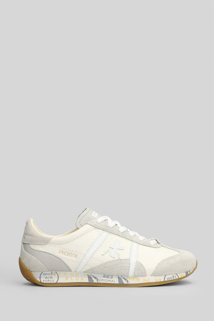 Jackyx Sneakers White Suede And Leather Scarpe