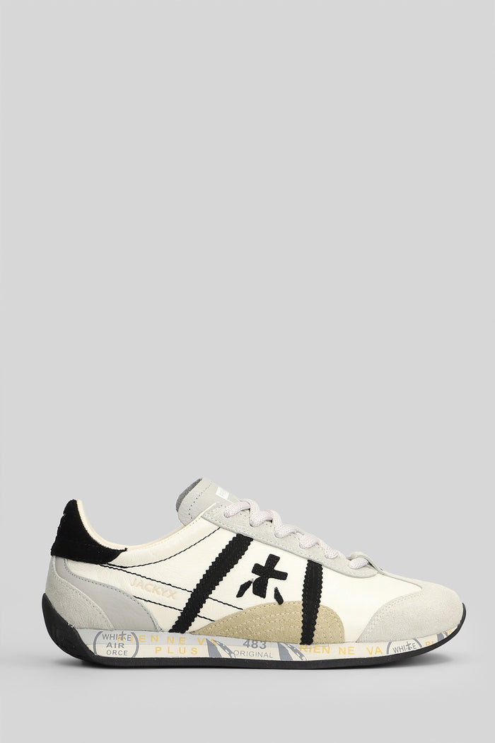 Jackyx Sneakers White Suede And Leather Scarpe