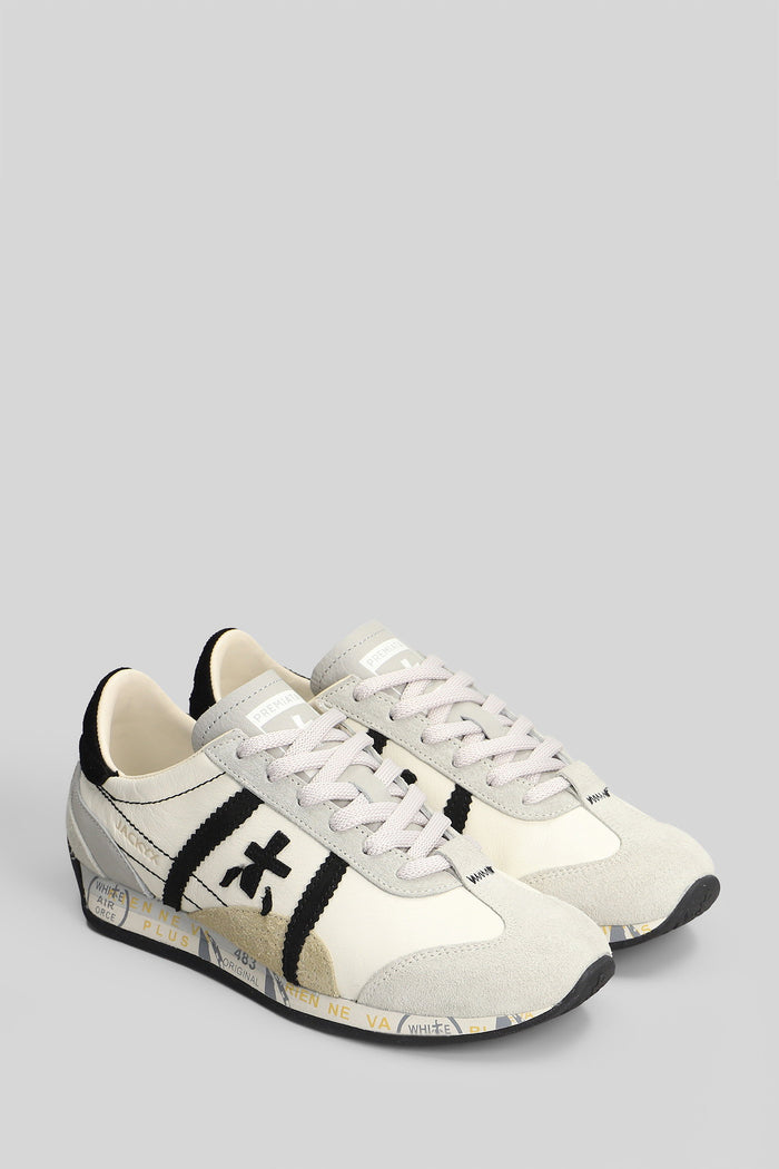 Jackyx Sneakers White Suede And Leather Scarpe