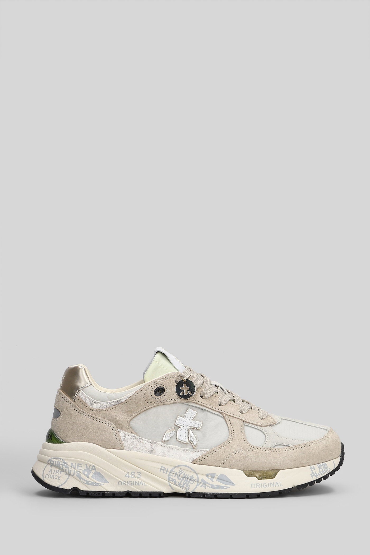 Mase Sneakers Taupe Suede And Fabric Scarpe
