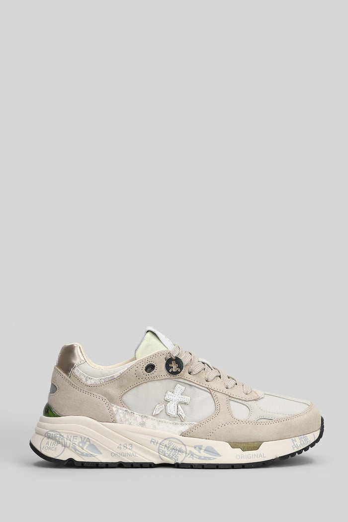 Mase Sneakers Taupe Suede And Fabric Scarpe