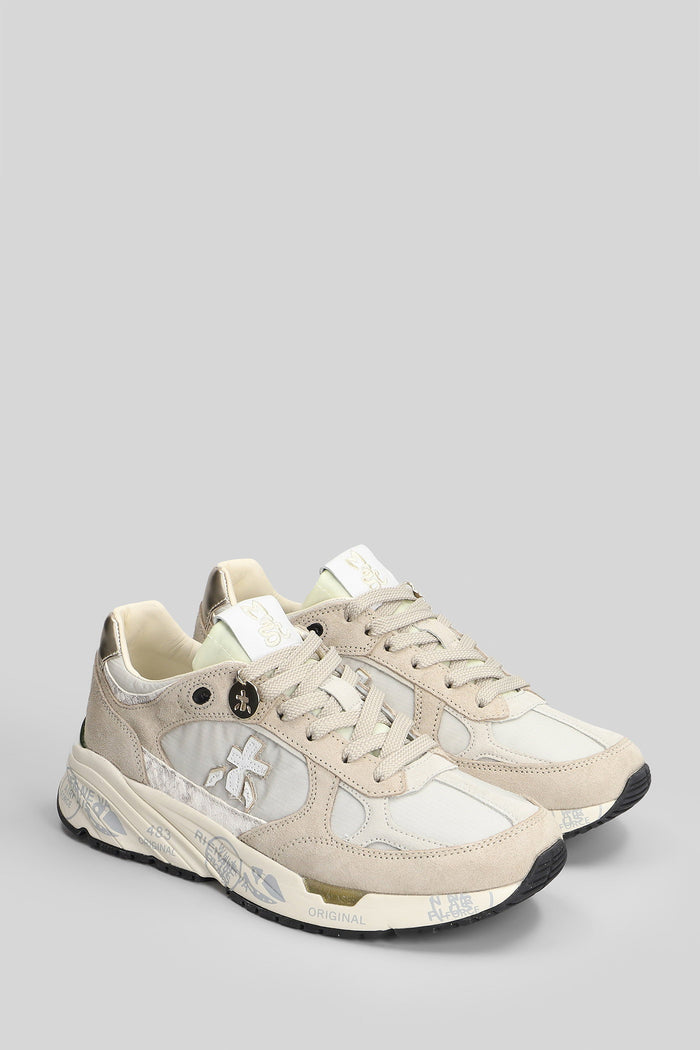 Mase Sneakers Taupe Suede And Fabric Scarpe