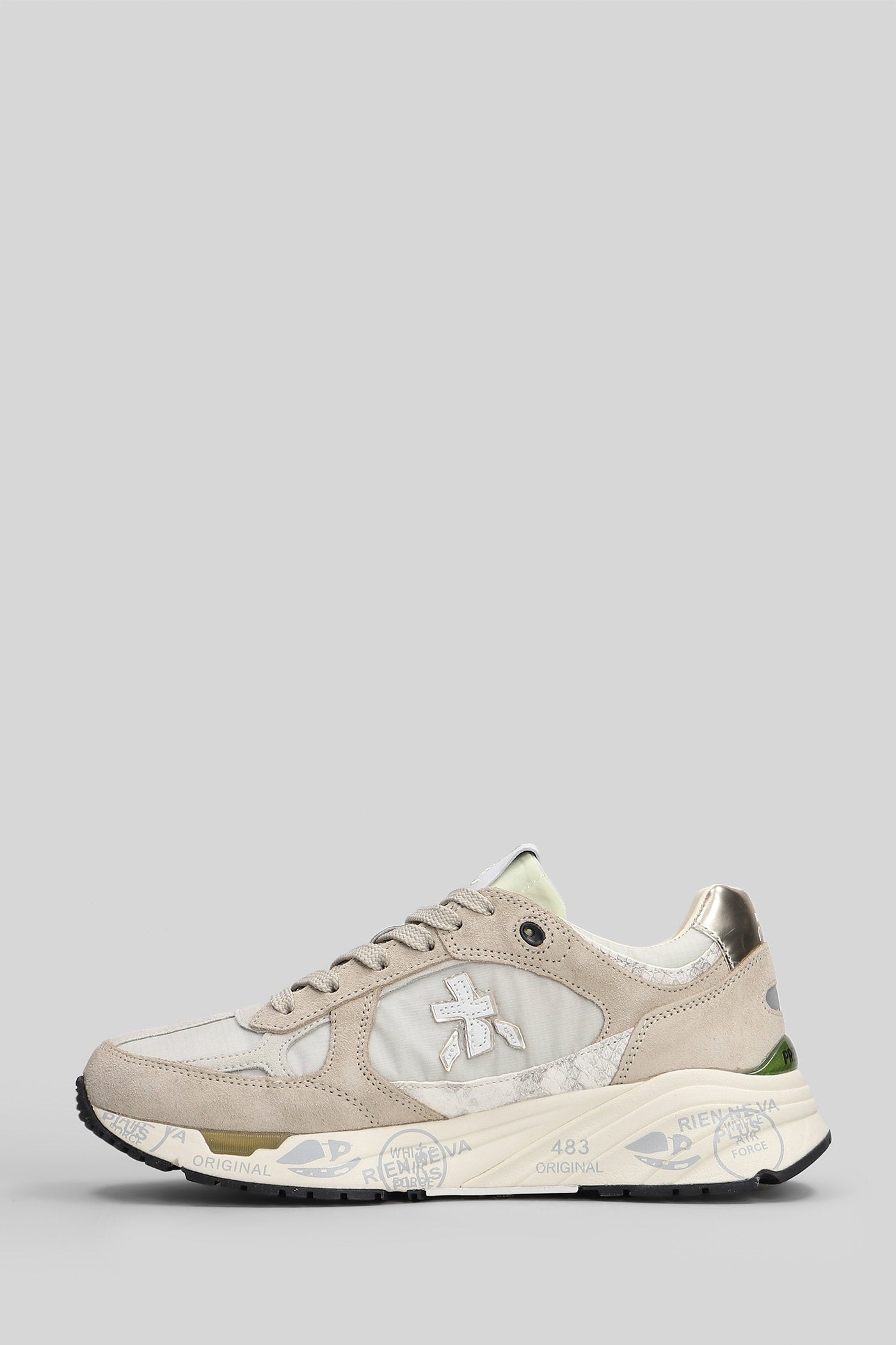 Mase Sneakers Taupe Suede And Fabric Scarpe
