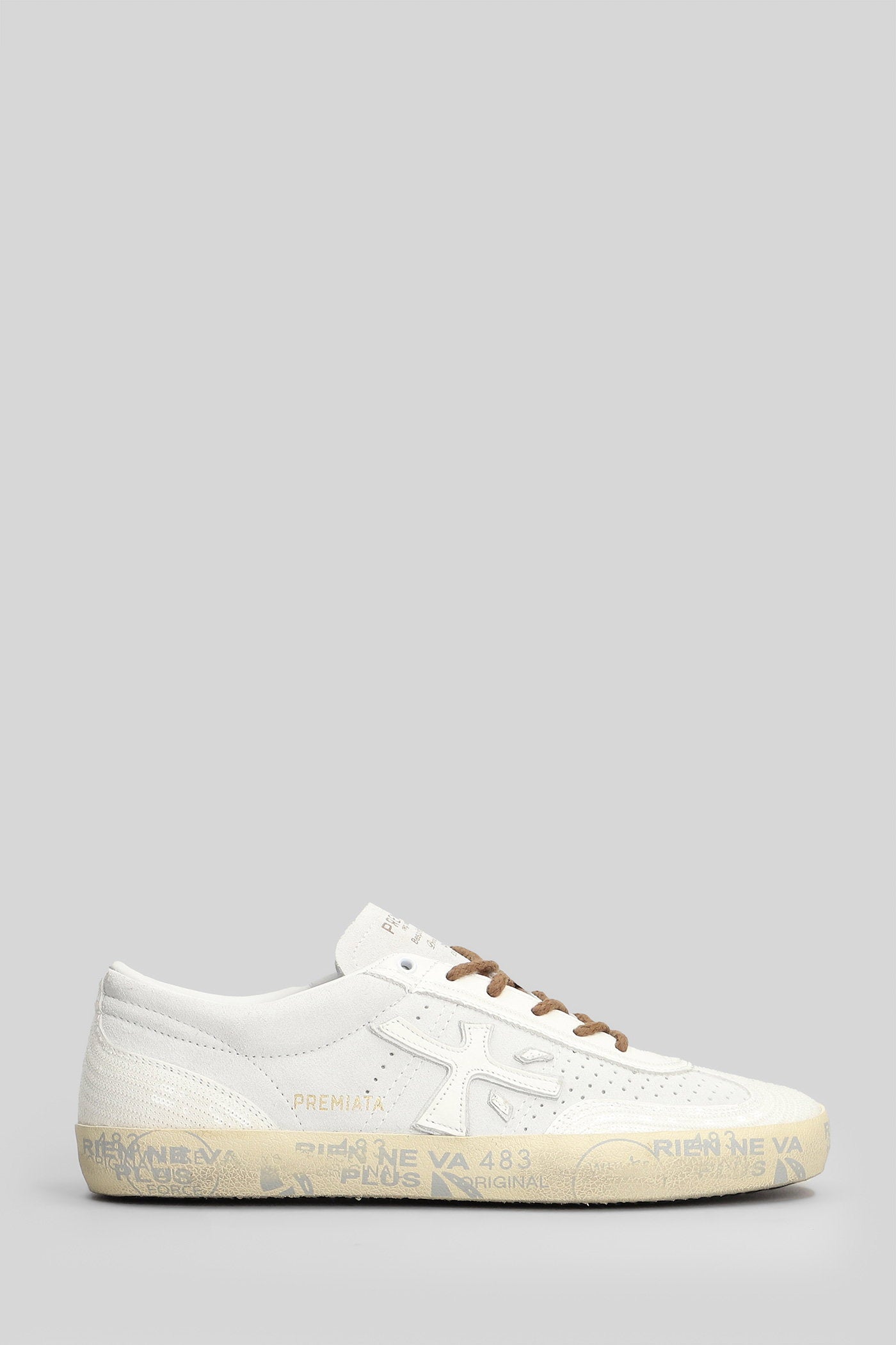 David Sneakers White Suede And Leather Scarpe