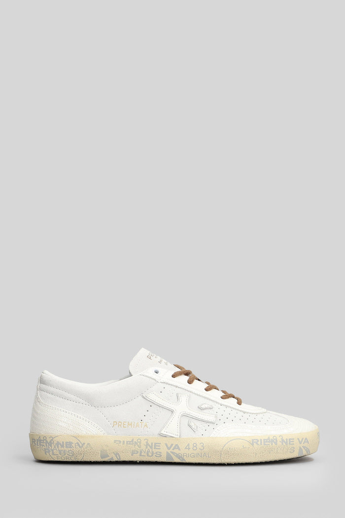 David Sneakers White Suede And Leather Scarpe