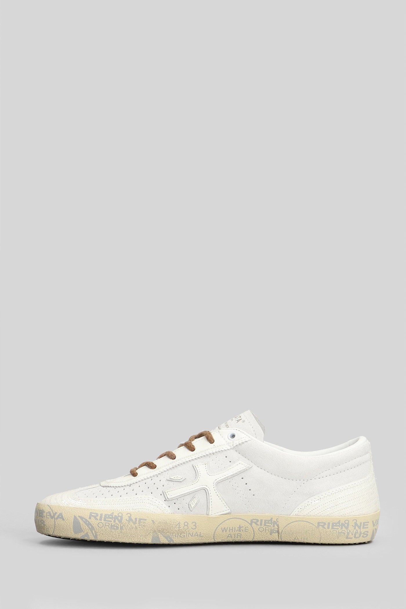 David Sneakers White Suede And Leather Scarpe