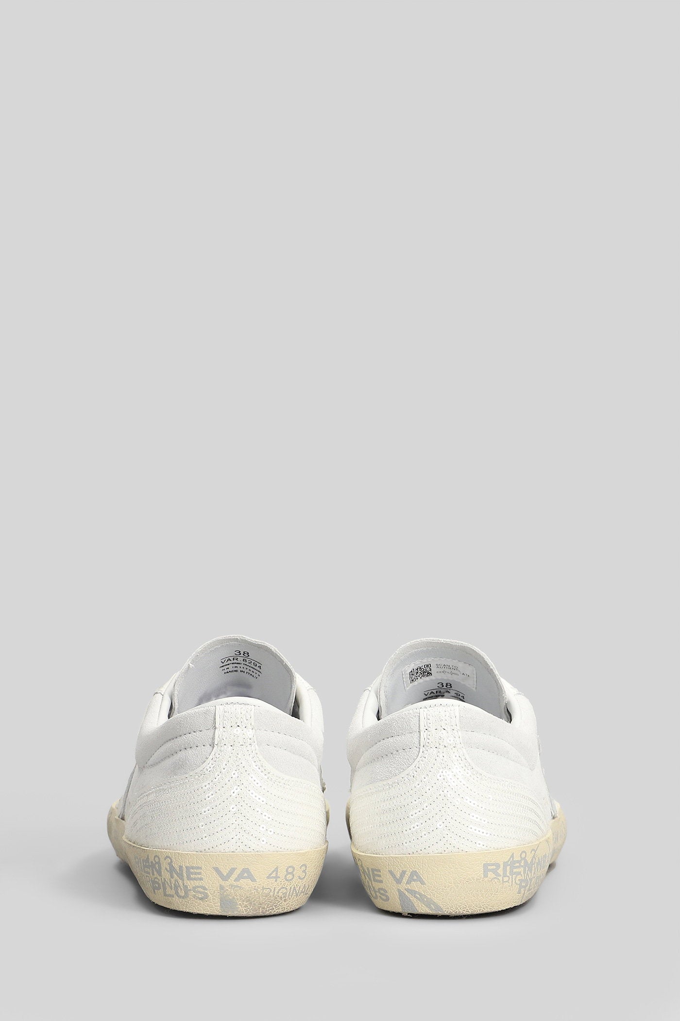 David Sneakers White Suede And Leather Scarpe